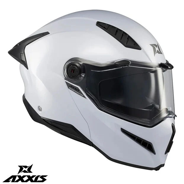 Casca modulabila Axxis GhostFighter SV A0 alb lucios (ochelari soare integrati) – tip viziera: MT-V-36 [3]