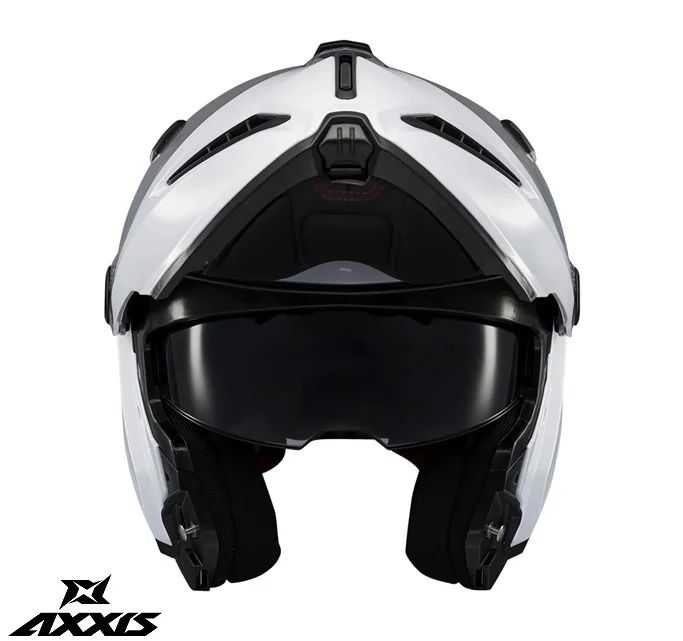 Casca modulabila Axxis GhostFighter SV A0 alb lucios (ochelari soare integrati) – tip viziera: MT-V-36 [5]