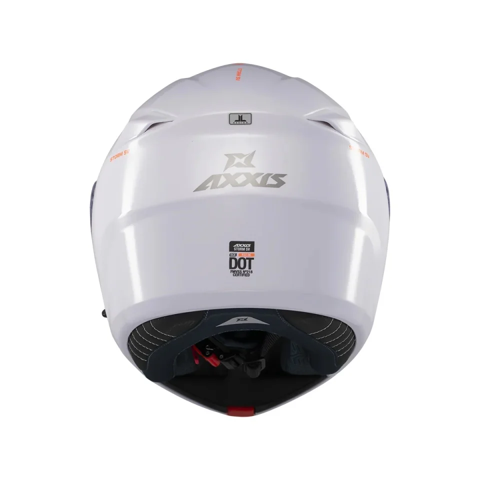 Casca modulabila Axxis model Storm S SV A0 alb lucios Pinlock ready - omologare noua ECE 22.06 - tip viziera: MT-V-25 [3]