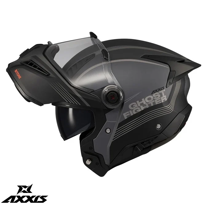 Casca modulabila (flip-up) Axxis GhostFighter SV Bitone C12 gri mat (ochelari soare integrati) – tip viziera: MT-V-36 [5]