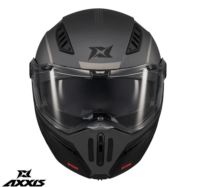 Casca modulabila (flip-up) Axxis GhostFighter SV Bitone C12 gri mat (ochelari soare integrati) – tip viziera: MT-V-36 [3]