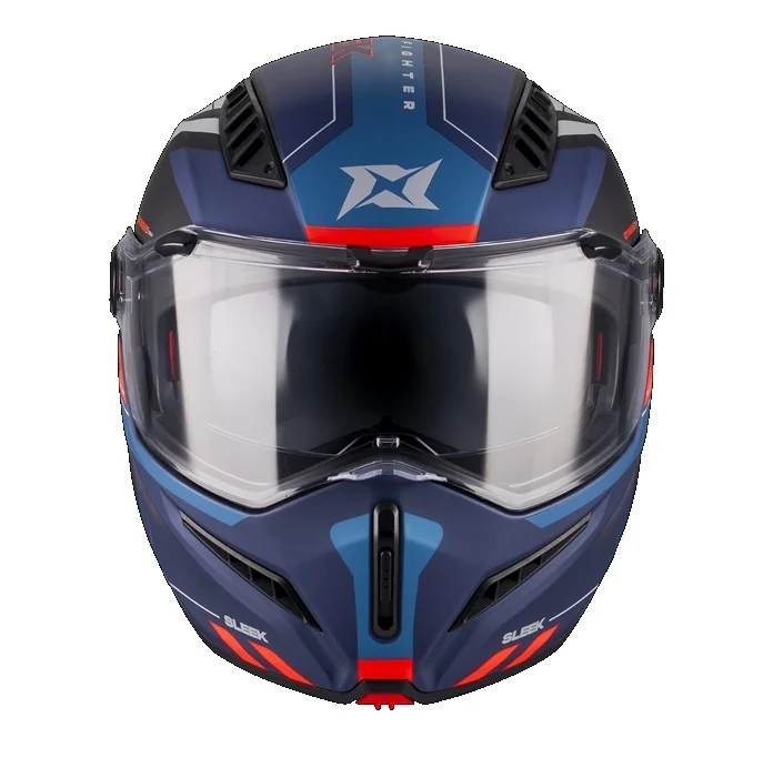 Casca modulabila (flip-up) Axxis GhostFighter SV Sleek B7 albastru mat (ochelari soare integrati) Pinlock Ready – tip viziera: MT-V-36 [6]