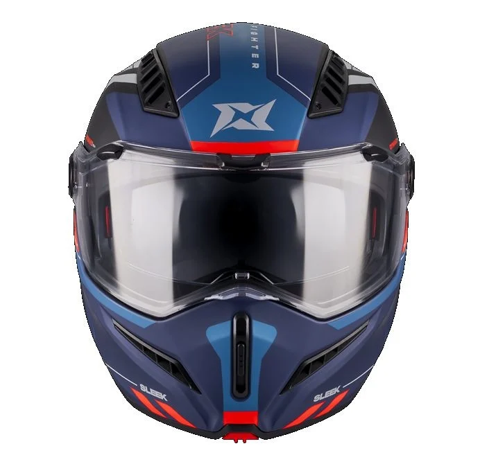 Casca modulabila (flip-up) Axxis GhostFighter SV Sleek B7 albastru mat (ochelari soare integrati) Pinlock Ready – tip viziera: MT-V-36 [3]