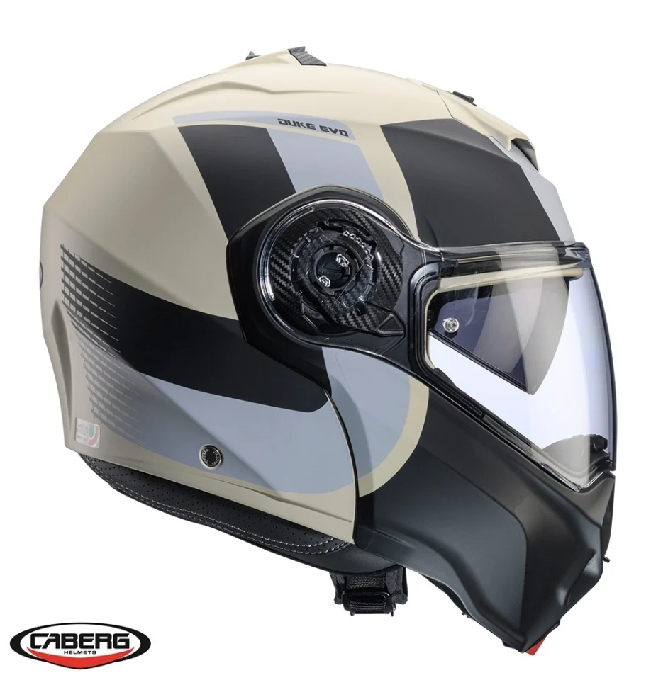 Casca modulabila (flip-up) Caberg model Duke Evo SV Indy P8 sand (nisipiu)/negru/gri mat Pinlock ready - lentila Pinlock inclusa [2]