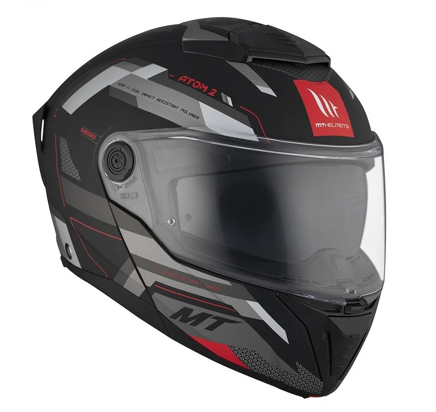 Casca modulabila MT Atom 2 SV Bast D5 negru/gri mat (ochelari soare integrati) Pinlock Ready - tip viziera: MT-V-35 [3]