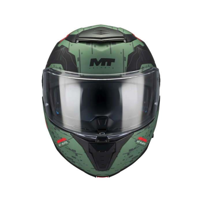 Casca modulabila MT Atom 2 SV Highlands C6 verde mat (ochelari soare integrati) Pinlock Ready - tip viziera: MT-V-35 [3]