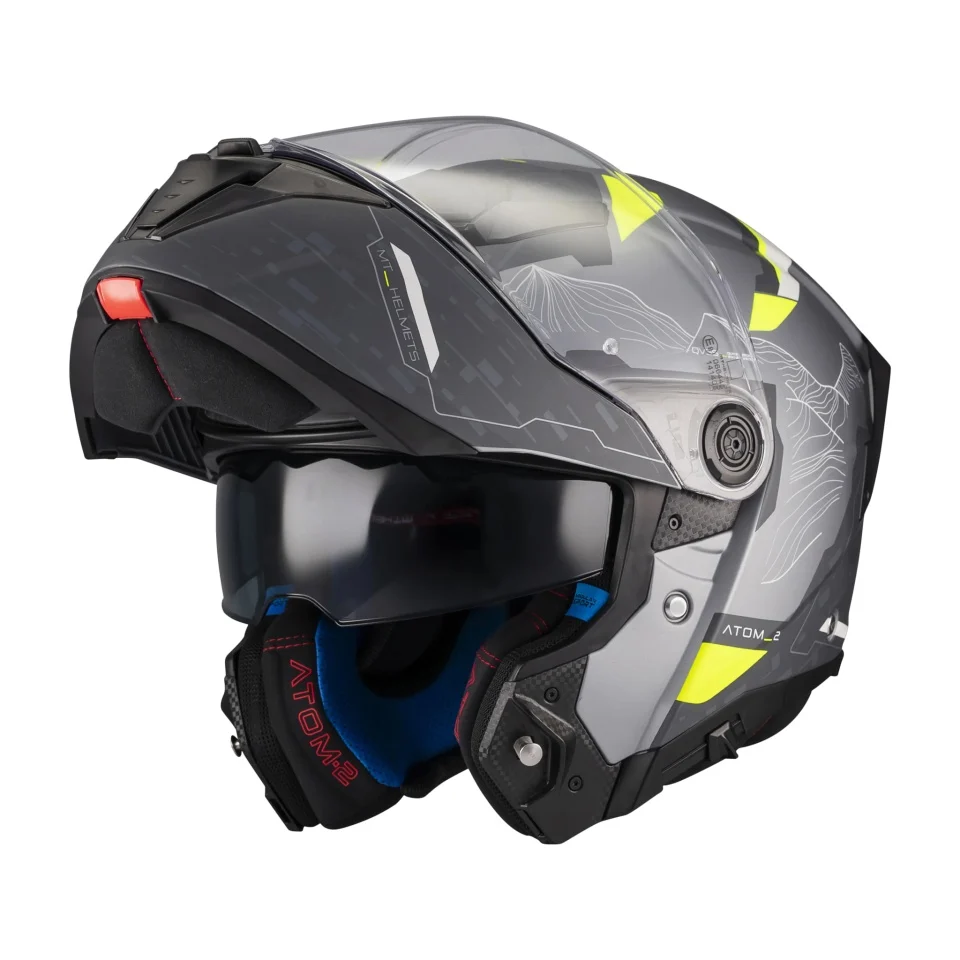 Casca modulabila MT Atom 2 SV Highlands E2 gri mat (ochelari soare integrati) Pinlock Ready - tip viziera: MT-V-35 [2]
