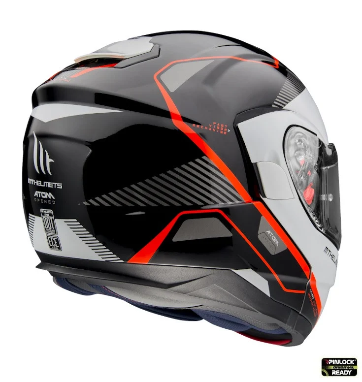 Casca modulabila MT Atom SV Open B5 rosu fluor lucios Pinlock ready – tip MT-V-16 [2]
