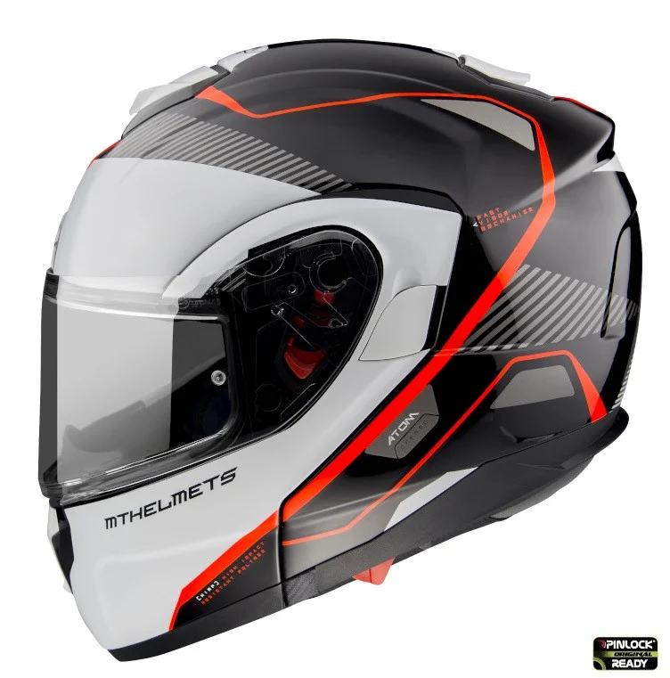 Casca modulabila MT Atom SV Open B5 rosu fluor lucios Pinlock ready – tip MT-V-16 [4]