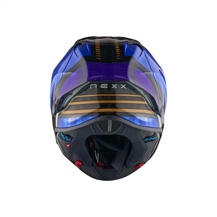 Casca moto NEXX X.R3R Swirl Deep Blue Carbon (pinlock inclus+viziera cadou) [3]