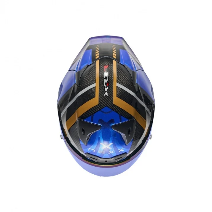 Casca moto NEXX X.R3R Swirl Deep Blue Carbon (pinlock inclus+viziera cadou) [4]
