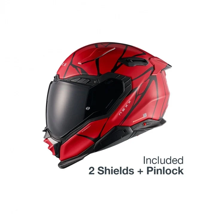 Casca moto NEXX X.WST3 B-Side Black/Red (pinlock inclus + viziera cadou) [2]