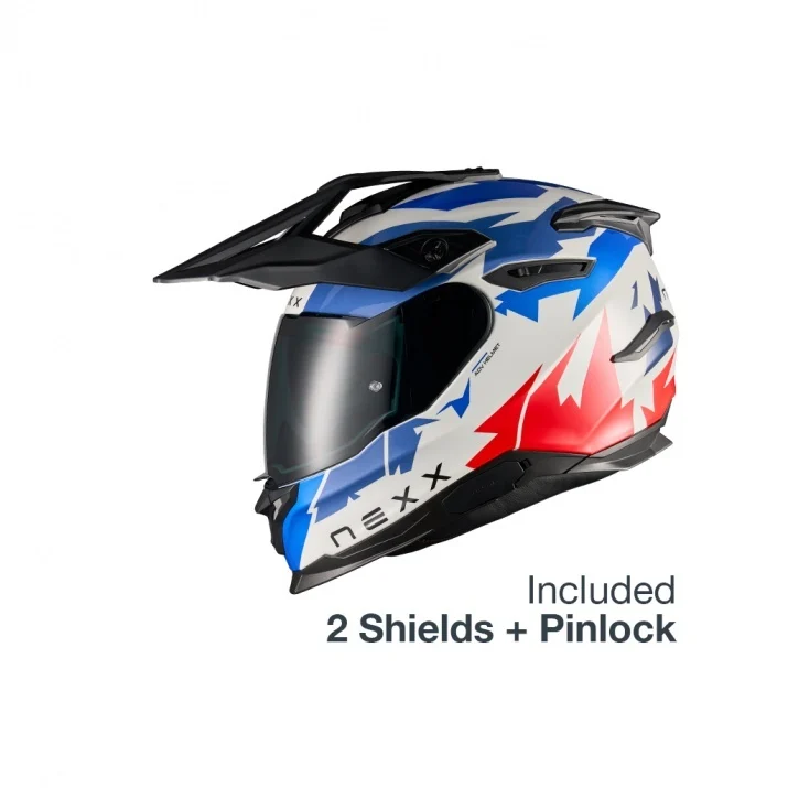 Casca moto NEXX Y.TRAVL Primal Blue Red (pinlock inclus + viziera cadou) [2]