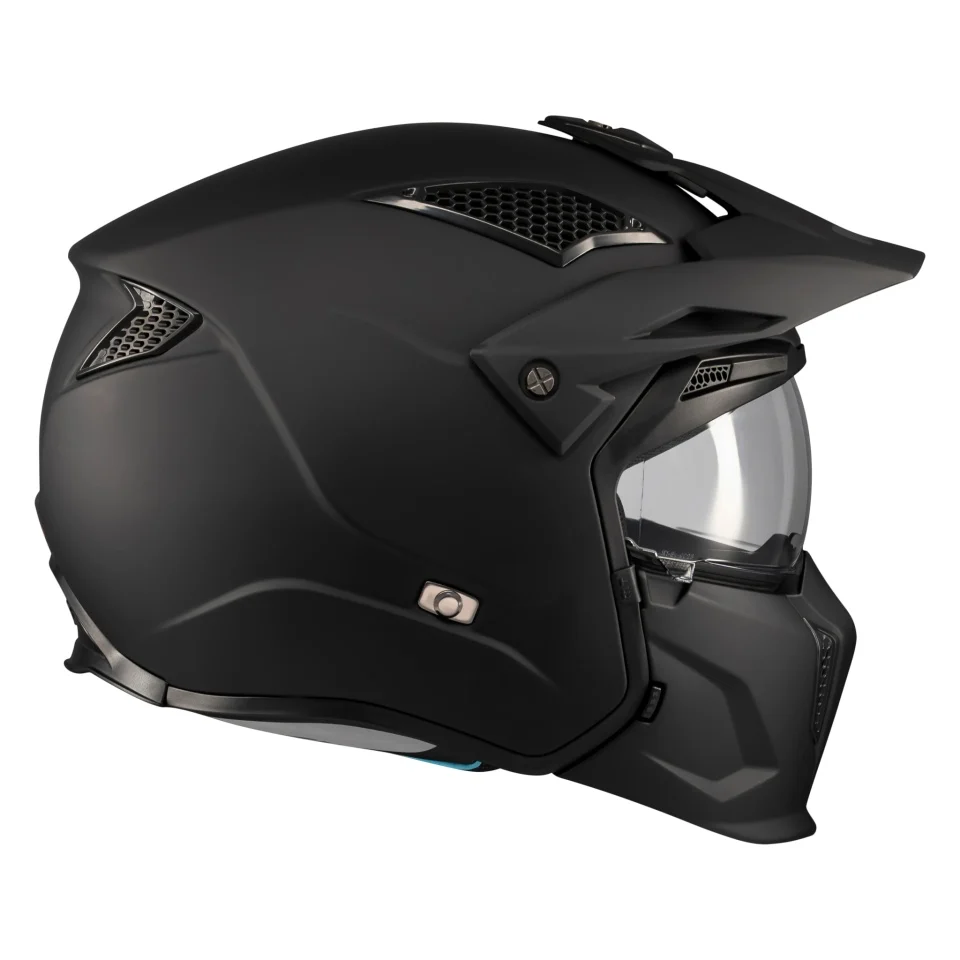 Casca MT Streetfighter SV S Pure A1 negru mat (ochelari soare integrati) - masca (protectie) barbie si cozoroc detasabile - omologare noua ECE 22.06 [3]