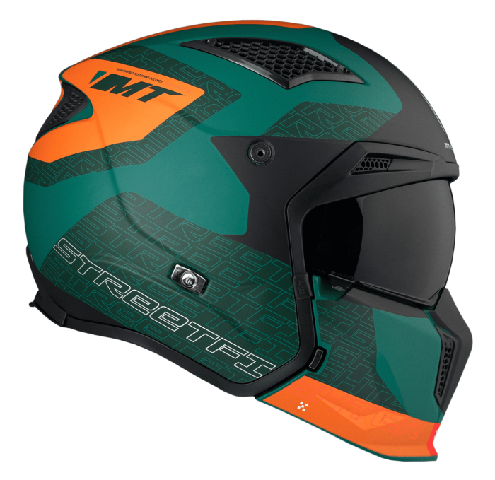Cască MT Streetfighter SV S Totem C6, ochelari soare integrati - Verde mat [3]
