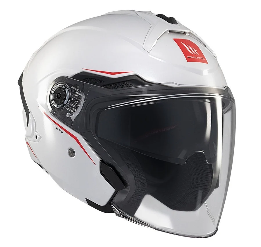 Casca open face motociclete MT Cosmo SV A0 alb lucios (ochelari soare integrati) [2]