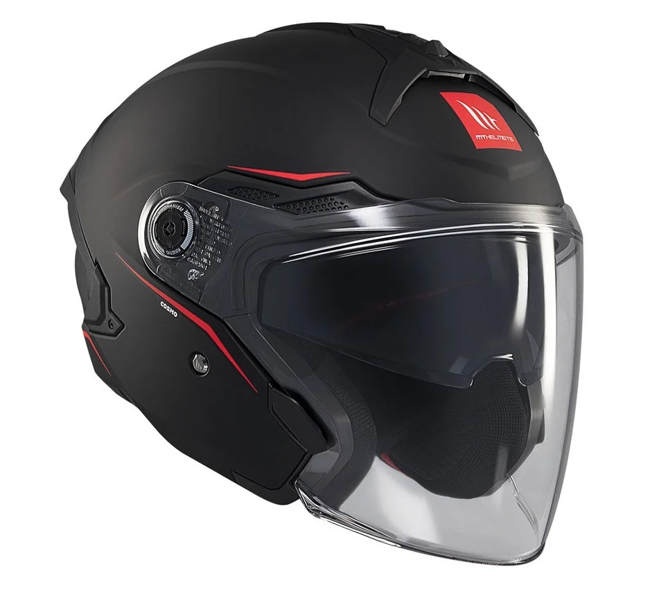 Casca open face motociclete MT Cosmo SV A1 negru mat (ochelari soare integrati) [4]