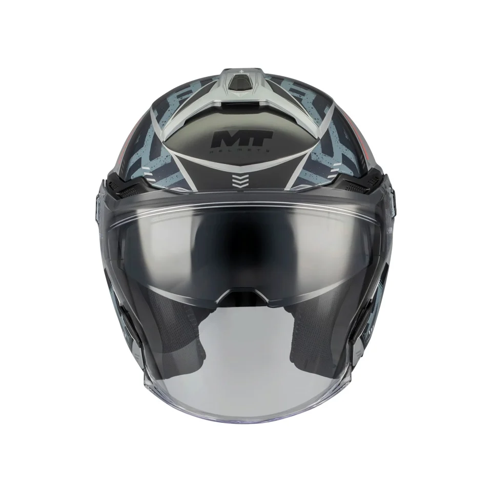 Casca open face motociclete MT Cosmo SV Arrow C2 gri lucios (ochelari soare integrati) - tip viziera: MT-V-37 [2]