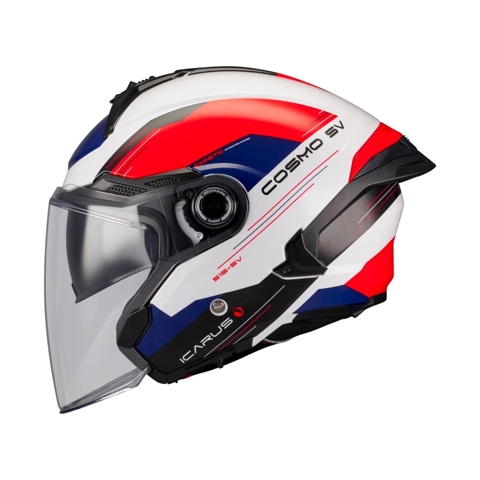 Casca open face motociclete MT Cosmo SV Icarus A5 rosu lucios (ochelari soare integrati) - tip viziera: MT-V-37 [2]