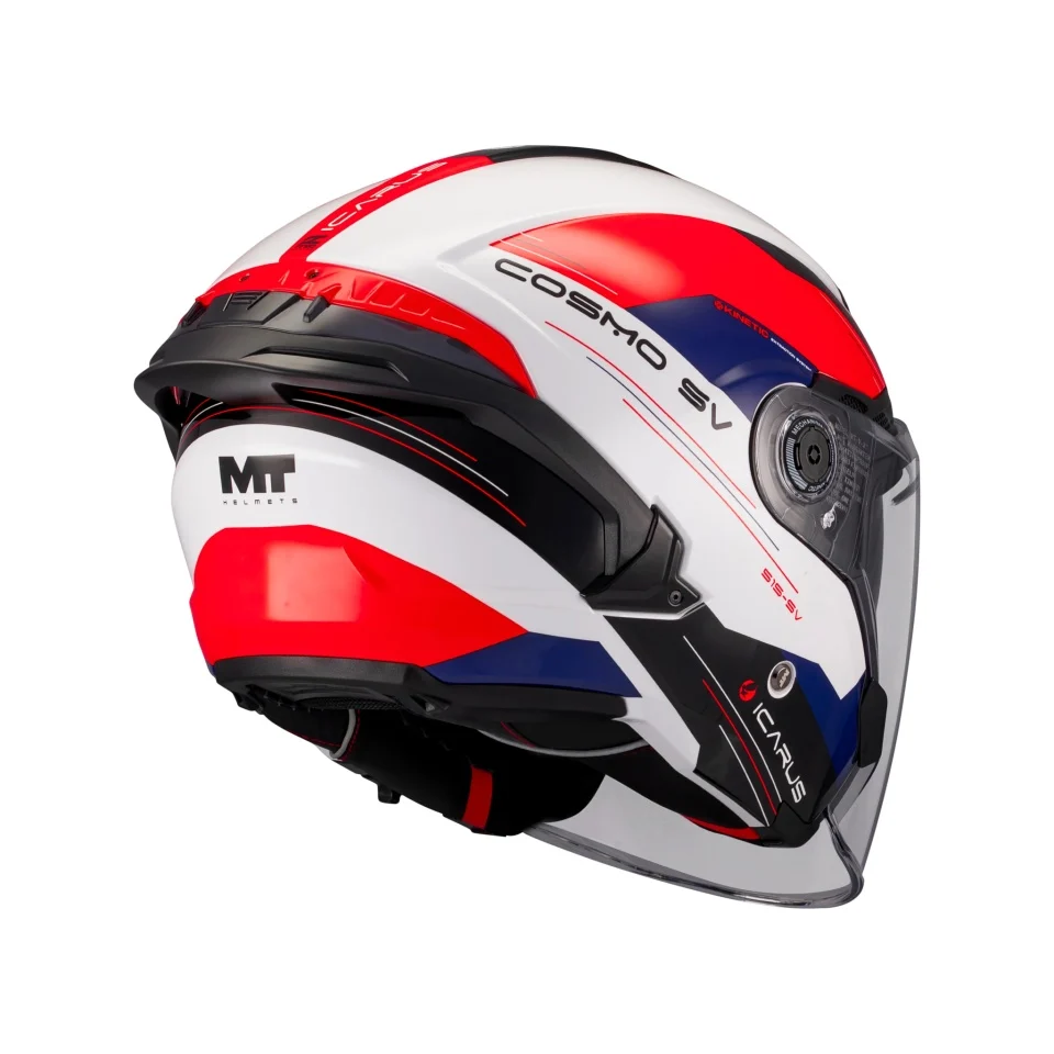 Casca open face motociclete MT Cosmo SV Icarus A5 rosu lucios (ochelari soare integrati) - tip viziera: MT-V-37 [4]