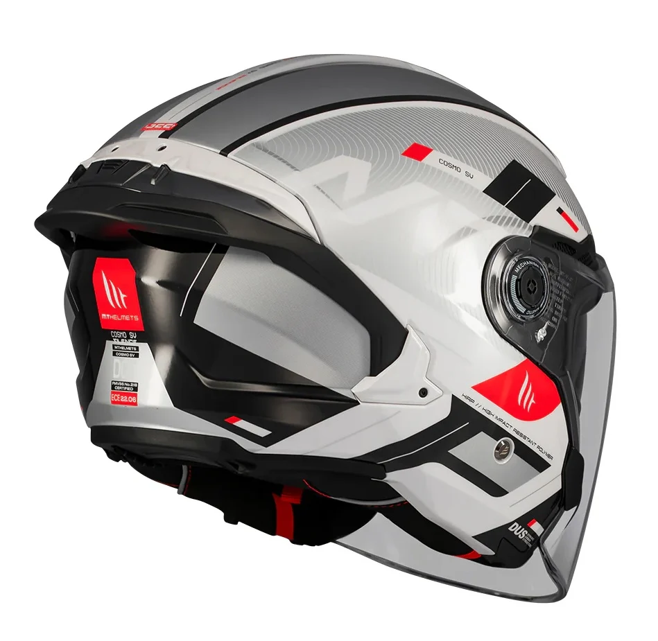 Casca open face motociclete MT Cosmo SV Silence A2 gri lucios (ochelari soare integrati) [4]