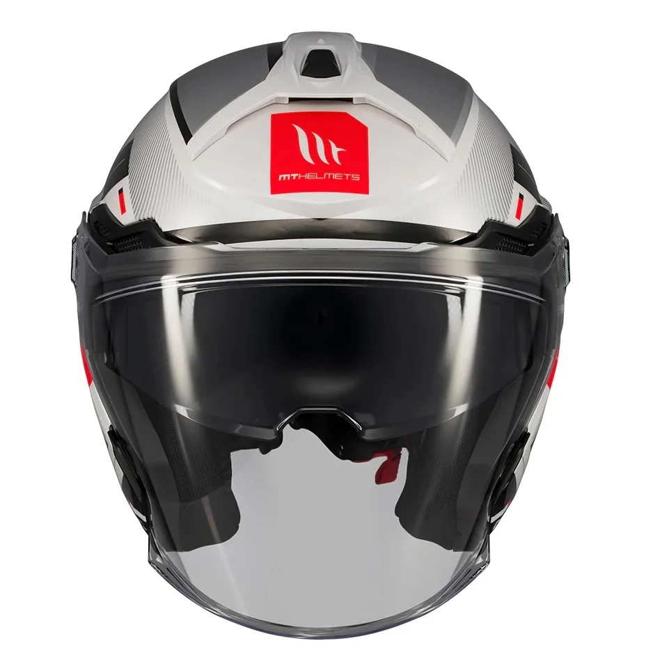 Casca open face motociclete MT Cosmo SV Silence A2 gri lucios (ochelari soare integrati) [3]