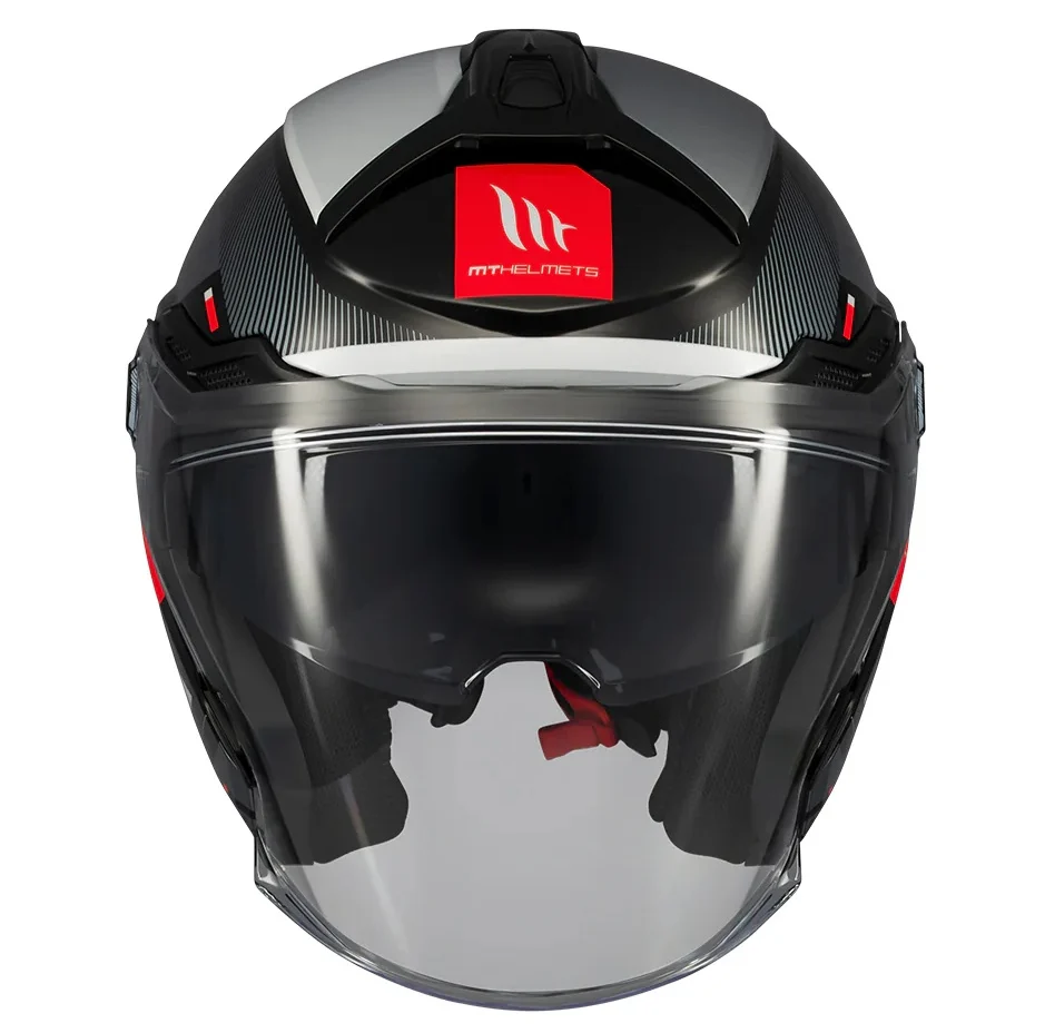 Casca open face motociclete MT Cosmo SV Silence B2 negru/gri lucios (ochelari soare integrati) [2]