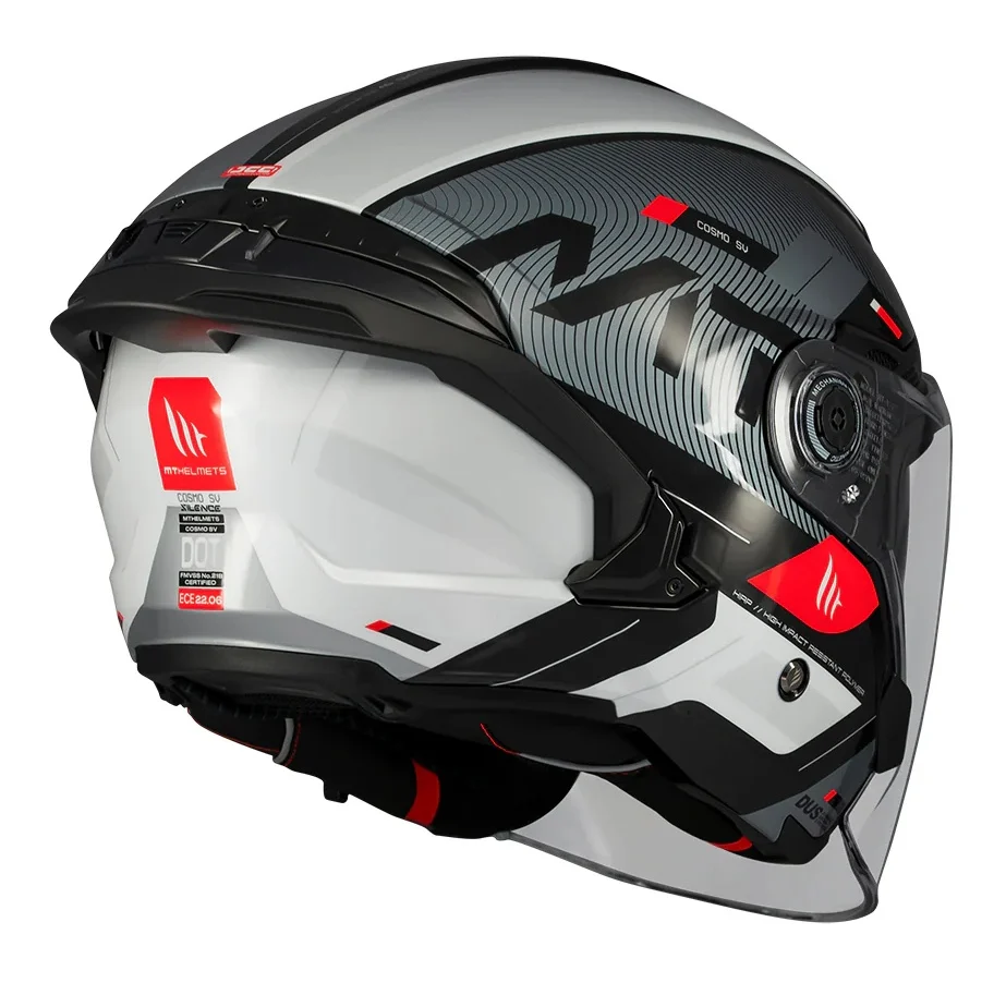 Casca open face motociclete MT Cosmo SV Silence B2 negru/gri lucios (ochelari soare integrati) [4]