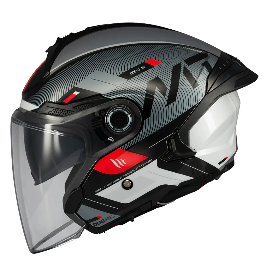 Casca open face motociclete MT Cosmo SV Silence B2 negru/gri lucios (ochelari soare integrati) [3]