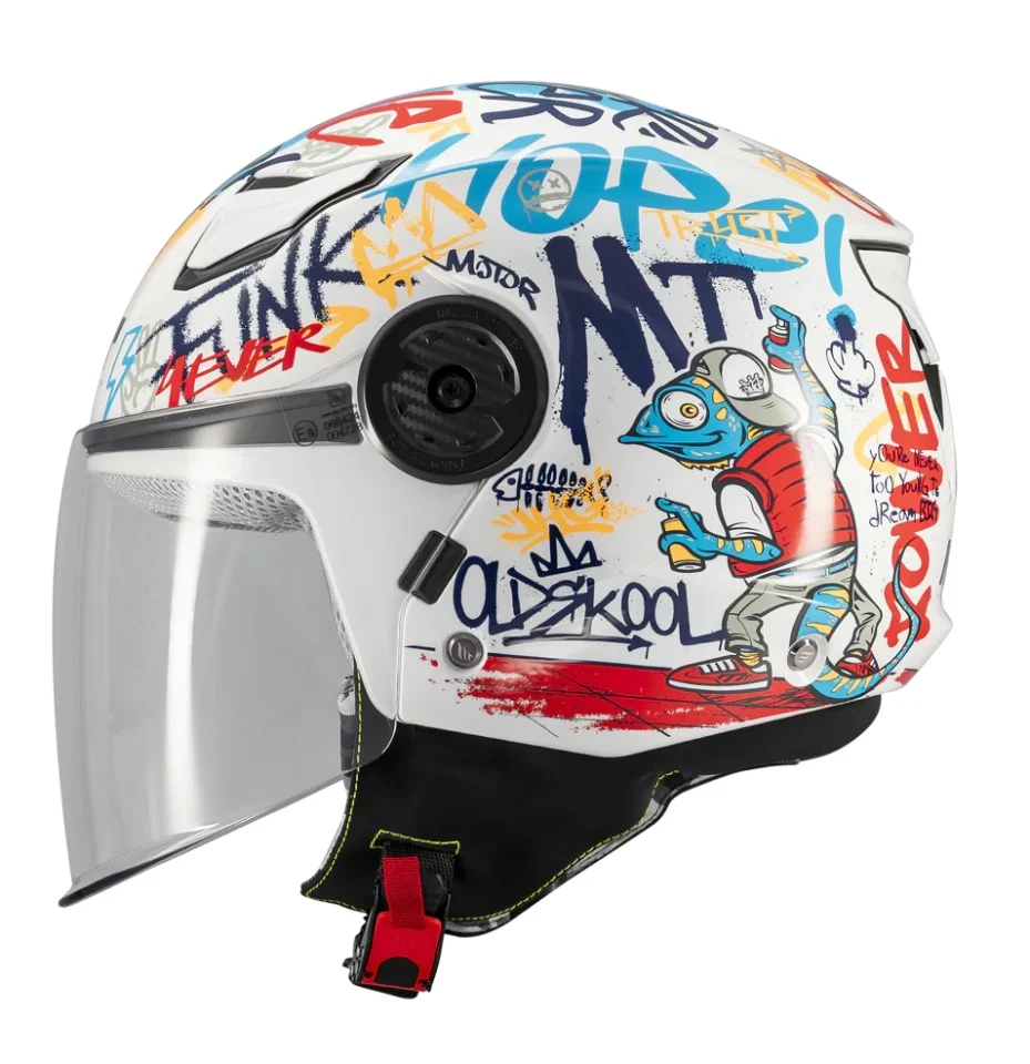 Casca open face MT Lite Crew A5 alb lucios - casca de copii [3]