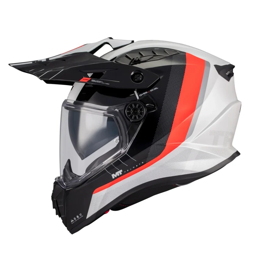 Casca touring/adventure MT model Track SV Nomad A15 negru/alb/rosu lucios – tip viziera: HS 12 [3]