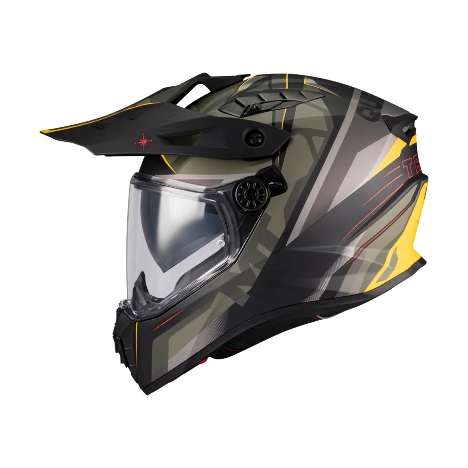 Casca touring/adventure MT model Track SV Questor B6 verde military mat – tip viziera: HS 12 [2]