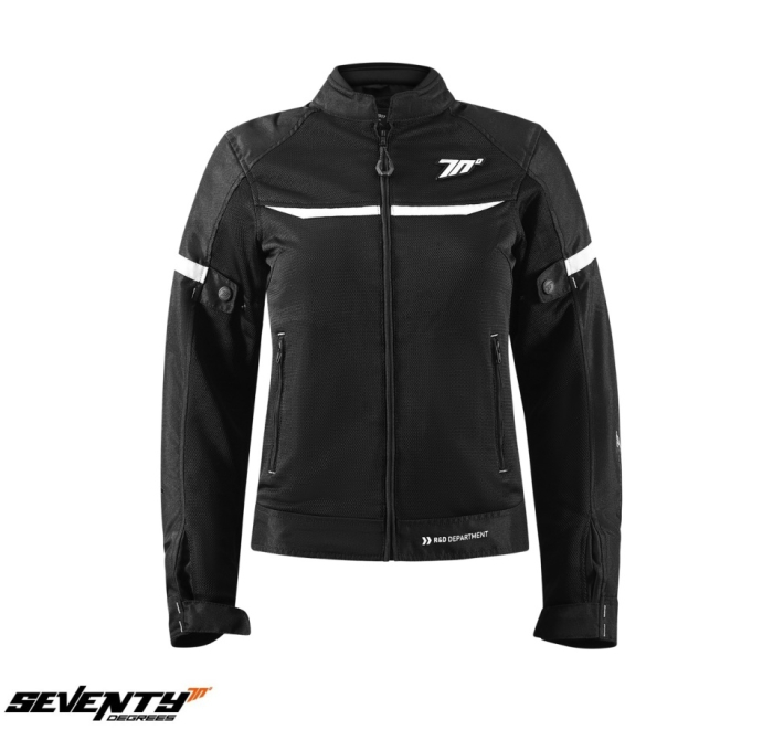 Geaca (jacheta) femei Racing vara Seventy model SD-JR30.2 Mojave culoare: negru/alb [2]