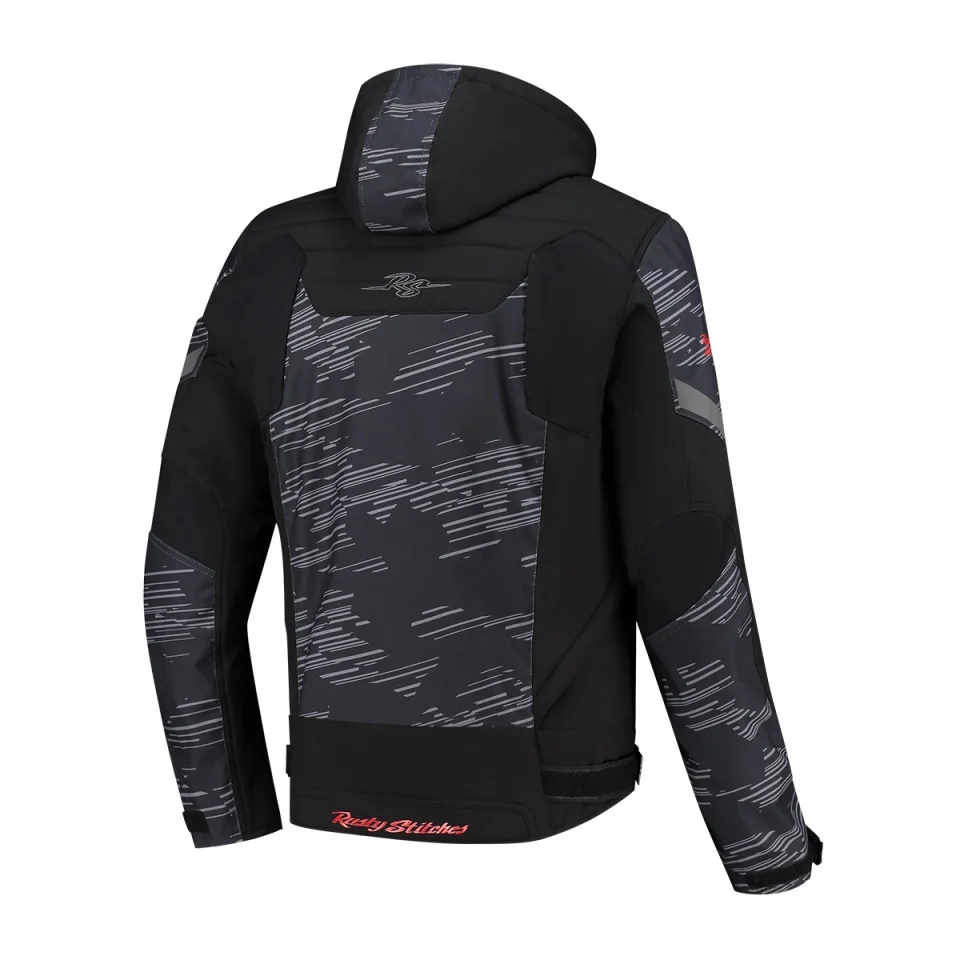 Geaca moto Rusty Stitches Liam Black/Grey/Red - membrana HUMAX® [2]