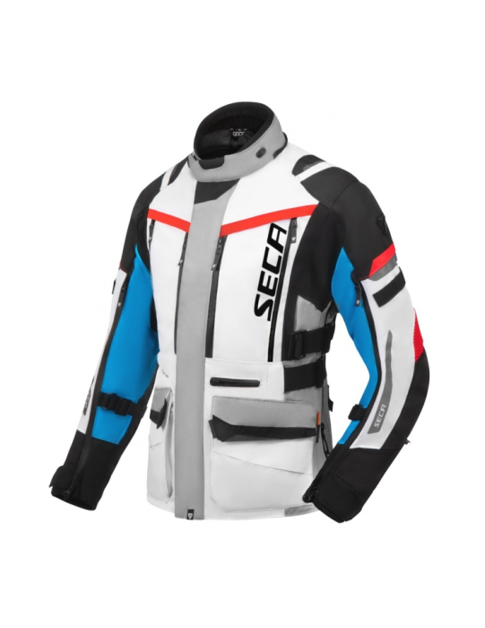 Geaca moto SECA Arrakis III Grey/Blue/Red femei [2]