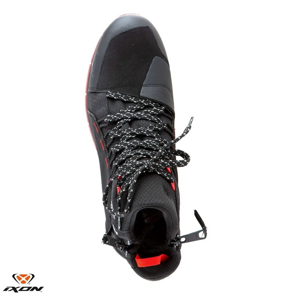 Ghete moto Urban barbati All Season Ixon model Freaky WP MS culoare: negru/rosu/alb (100% waterproof) [6]