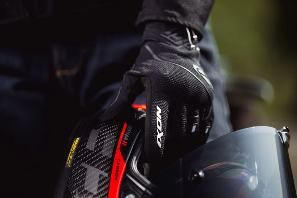 Manusi barbati Roadster vara Ixon model Hurricane 2 MS culoare: negru/alb – degete tactile [3]