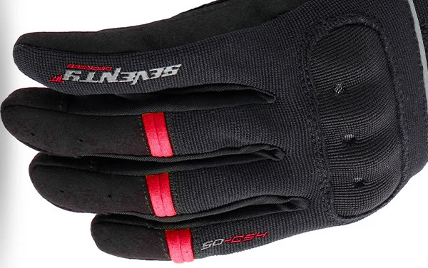 Manusi barbati Urban vara Seventy model SD-C54 negru/rosu - degete tactile [2]