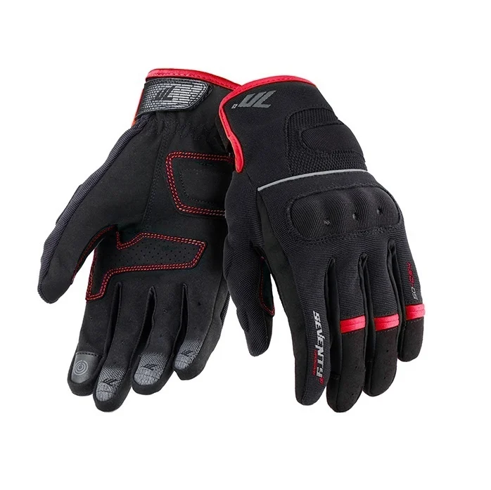 Manusi barbati Urban vara Seventy model SD-C54 negru/rosu - degete tactile [3]