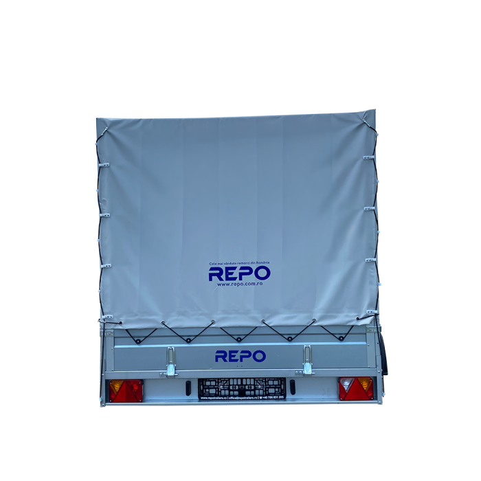 Remorca REPO QED 3100x1600x1500 mm cu prelată dublu ax 750 kg [2]