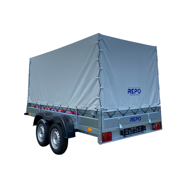 Remorca REPO QED 3100x1600x1500 mm cu prelată dublu ax 750 kg [3]