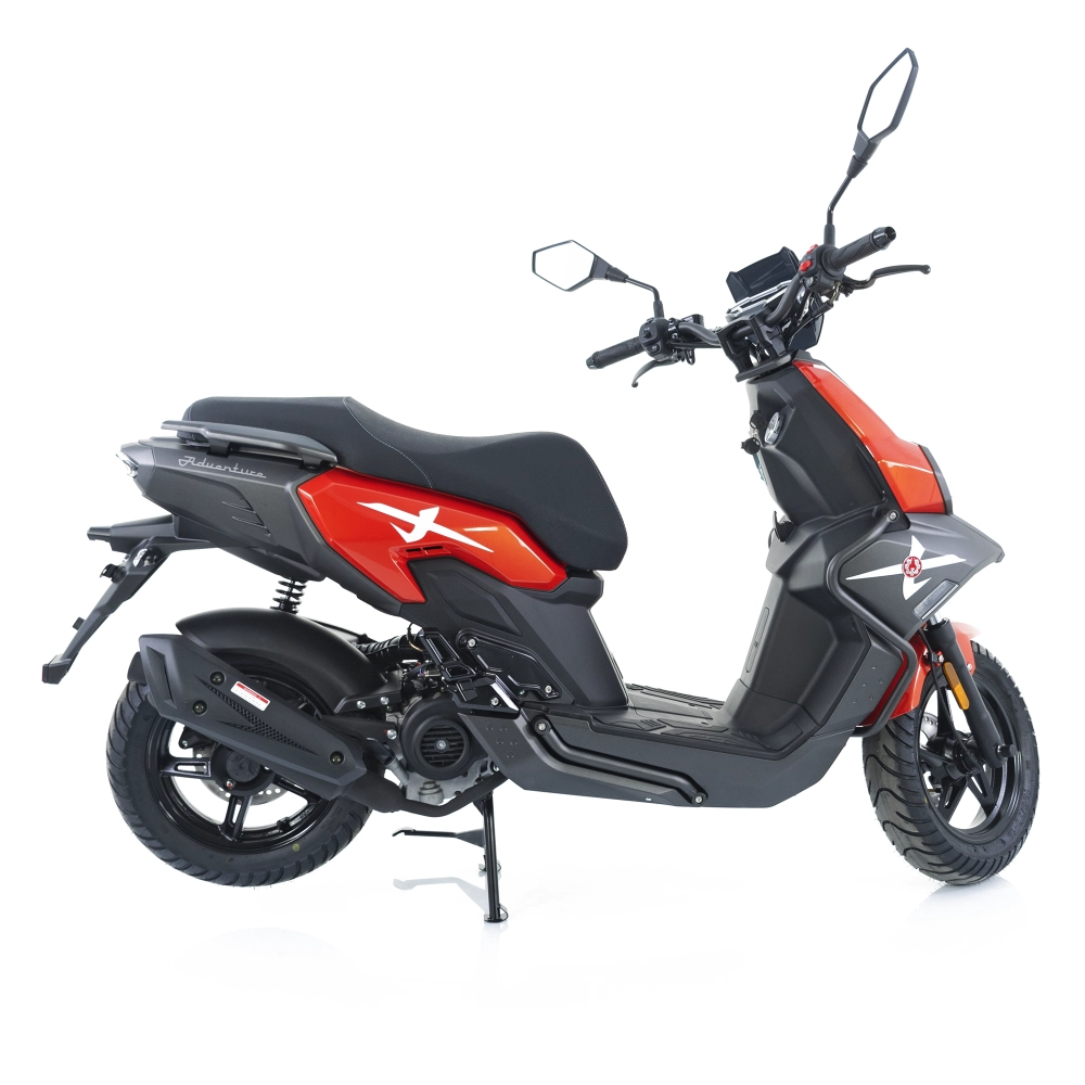 Scuter benzina 49cc Rotakt Adventure rosu-gri, 2.2kW, Euro 5, viteză maximă 45km/h [7]