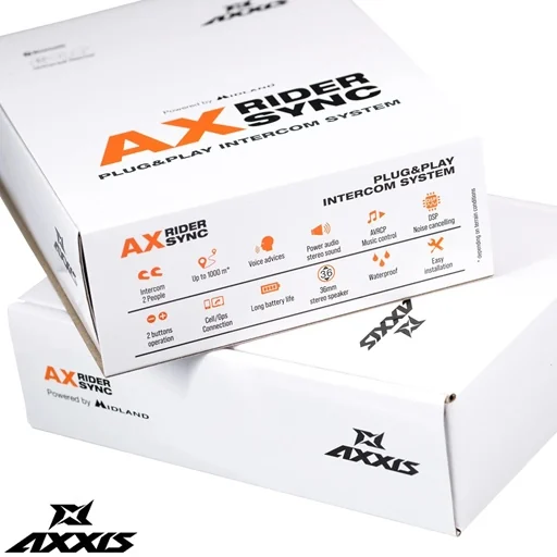 Sistem comunicatie moto complet Bluetooth MT - Axxis AX-RIDER SYNC - Plug&Play Intercom System - kit 1 bucata (pentru 1 utilizator) [3]