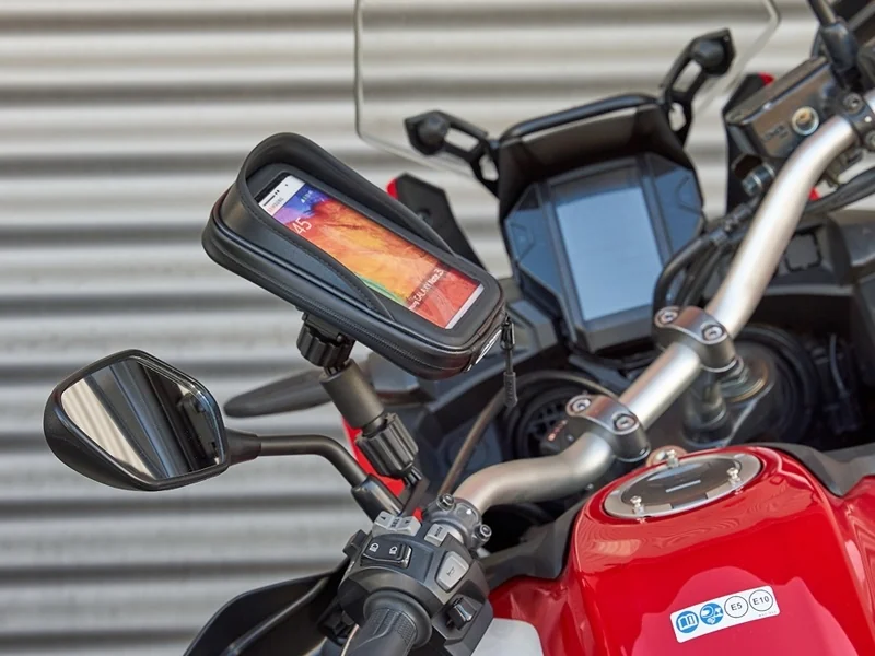 Smartphone holder SHAD X0SG71M phone size up to 180x90mm (6,6") prindere pe suportul oglinzii [4]