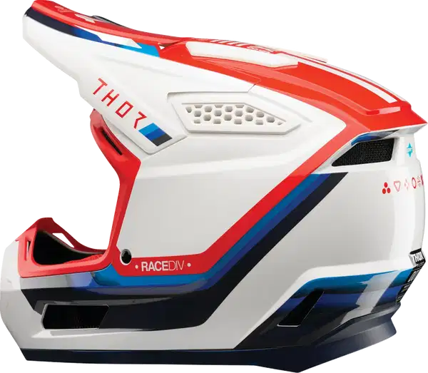 Thor, Fleet Defy Helmet, Cascǎ MX-Enduro Fleet, Graficǎ Defy, Culoare Alb, Roșu și Albastru, Mǎrimea Large [2]