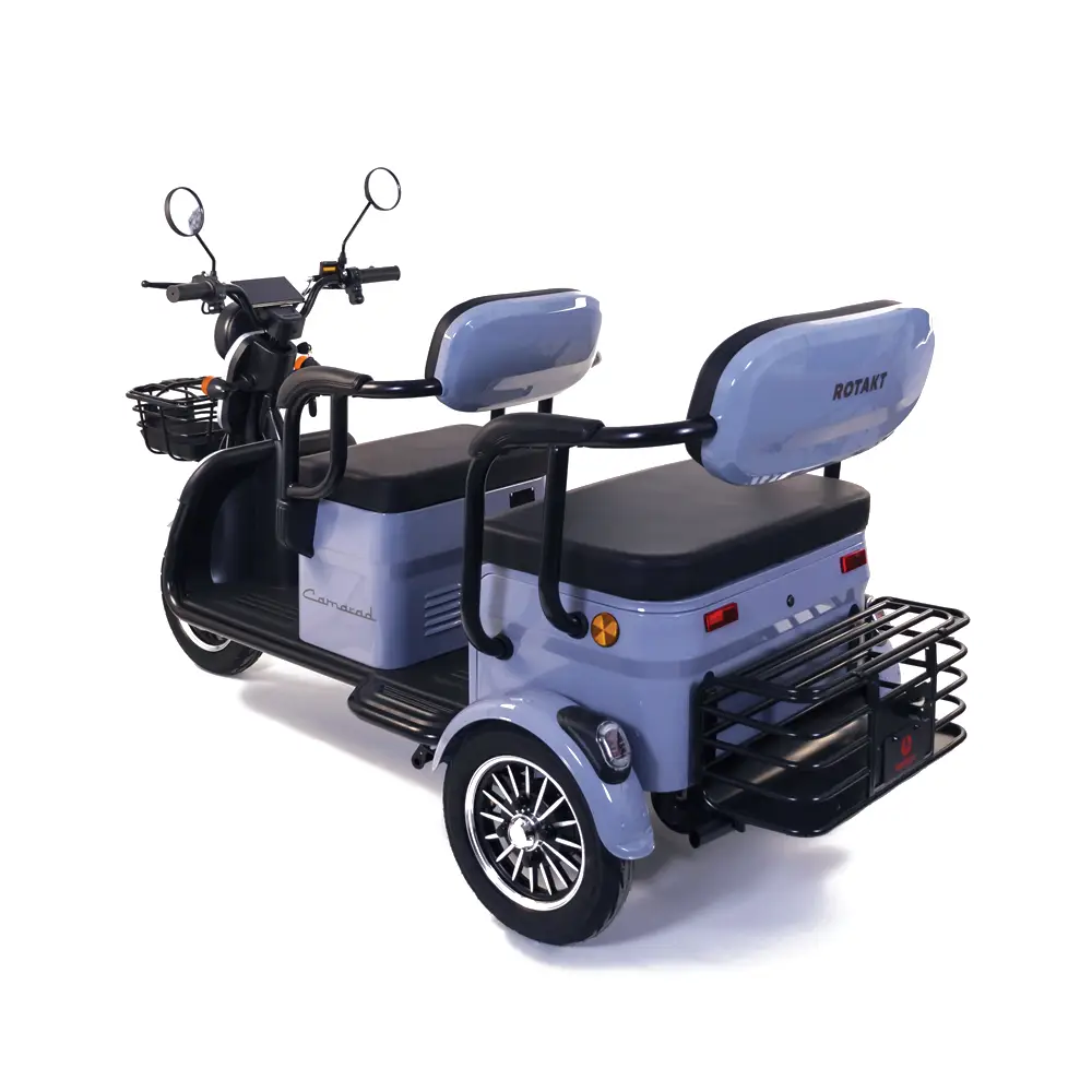 Triciclu Electric Rotakt Camarad Autonomie pana la 58Km, Viteză Maximă 25km/h, Putere 1000W, Acumulatori 60V/20Ah, Timp de încărcare 6-8h, Fără Permis [4]