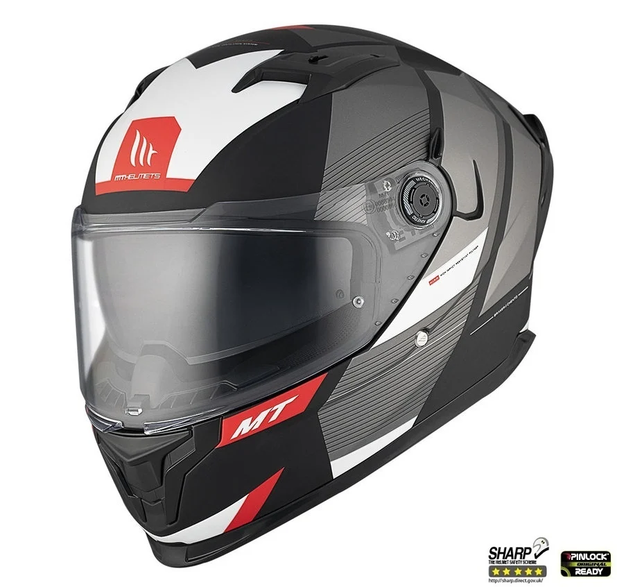 MT Helmets - Casca integrala MT Braker SV Chento B0 gri mat (ochelari soare integrati)
