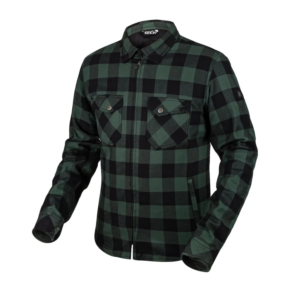 ECHIPAMENTE - Camasa moto SECA MARSHAL II green (protectii incluse)