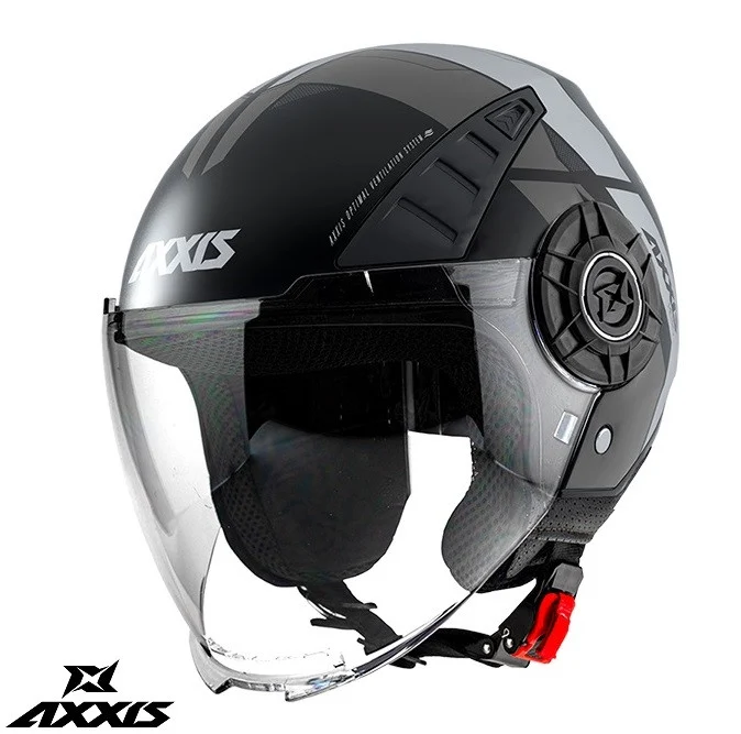 CASTI MOTO - Casca Axxis model Metro Cool B2 gri mat (open face) - tip viziera: MT-V-26B