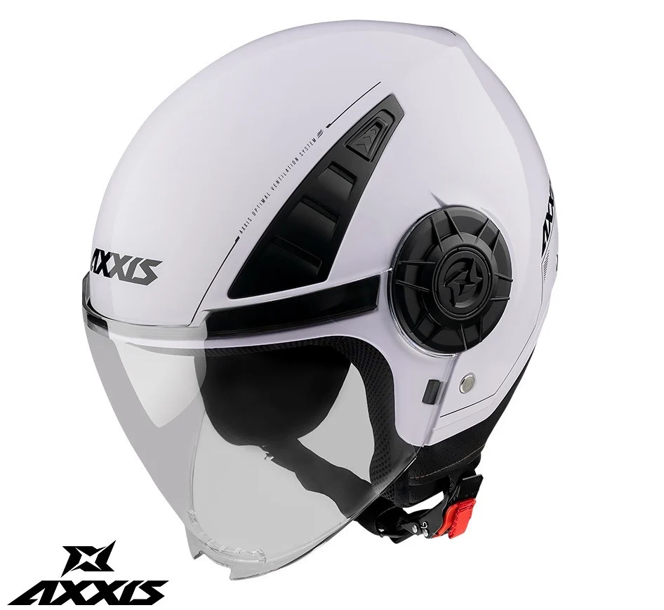 CASTI MOTO - Casca Axxis model Metro S A0 alb lucios (open face) - omologare noua ECE 22.06 - tip viziera: MT-V-26B